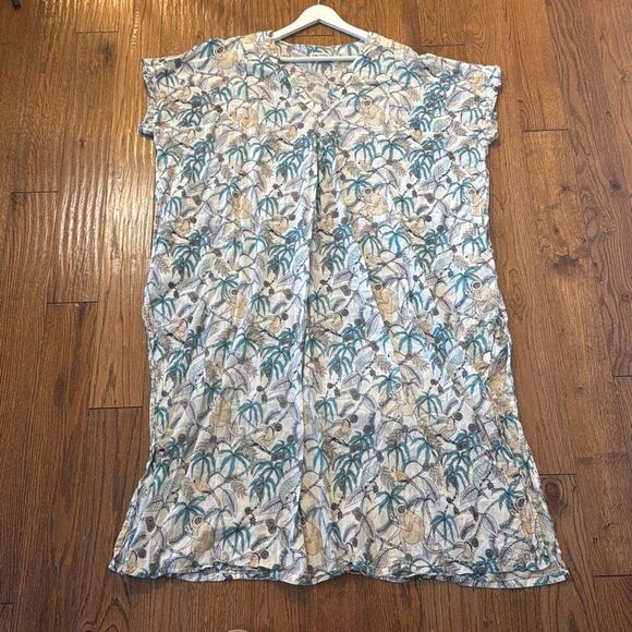 Roller rabbit Goan Forrest Jungle Print Kaftan dress coverup M/L - Picture 10 of 13